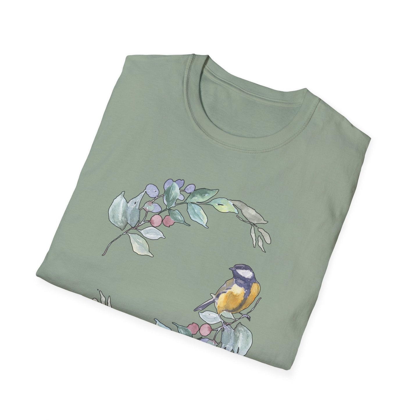 Watercolor Garden Bird T-Shirt