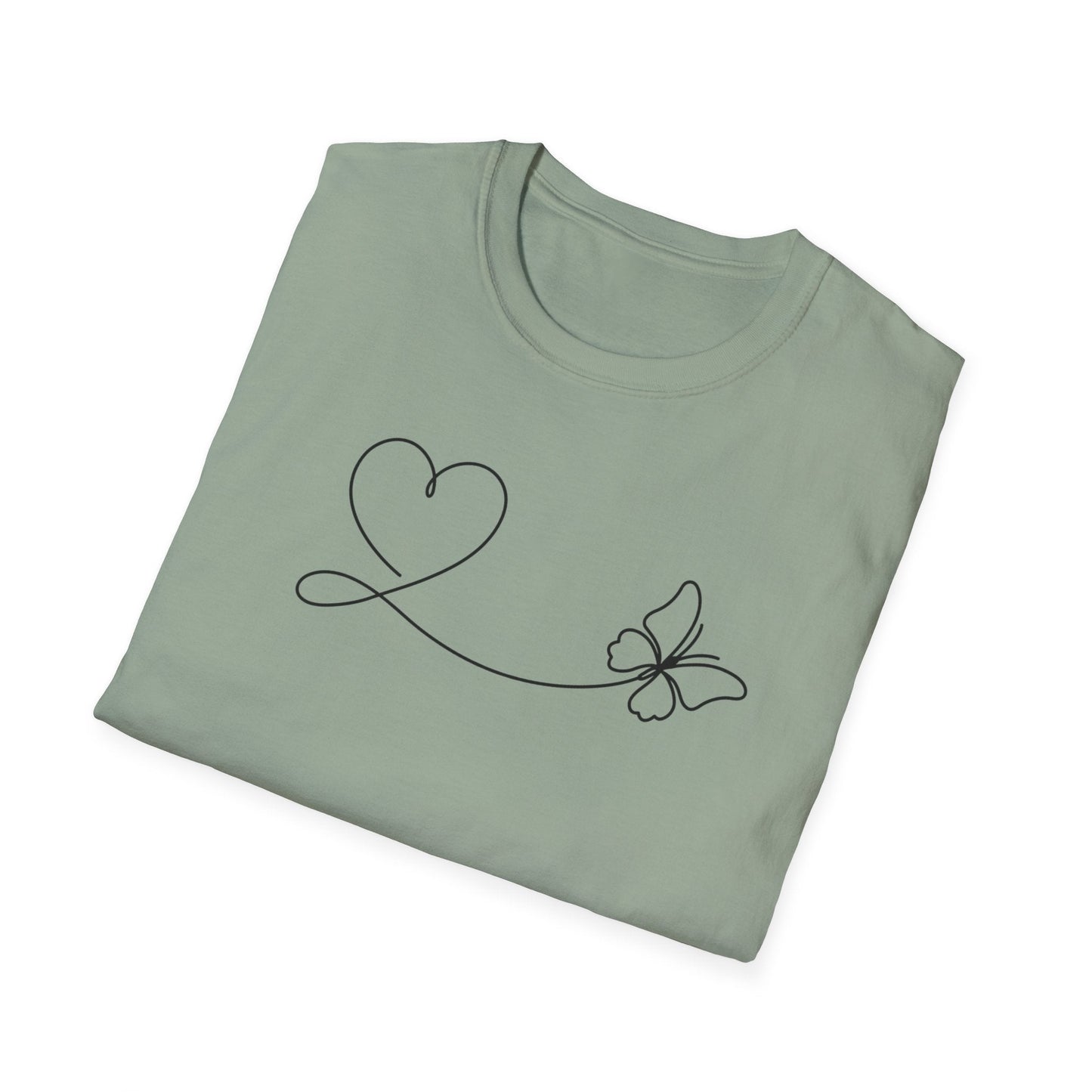 Lineart Heart & Butterfly T-Shirt