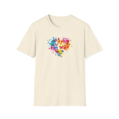 Distorted Colorful Heart T-Shirt