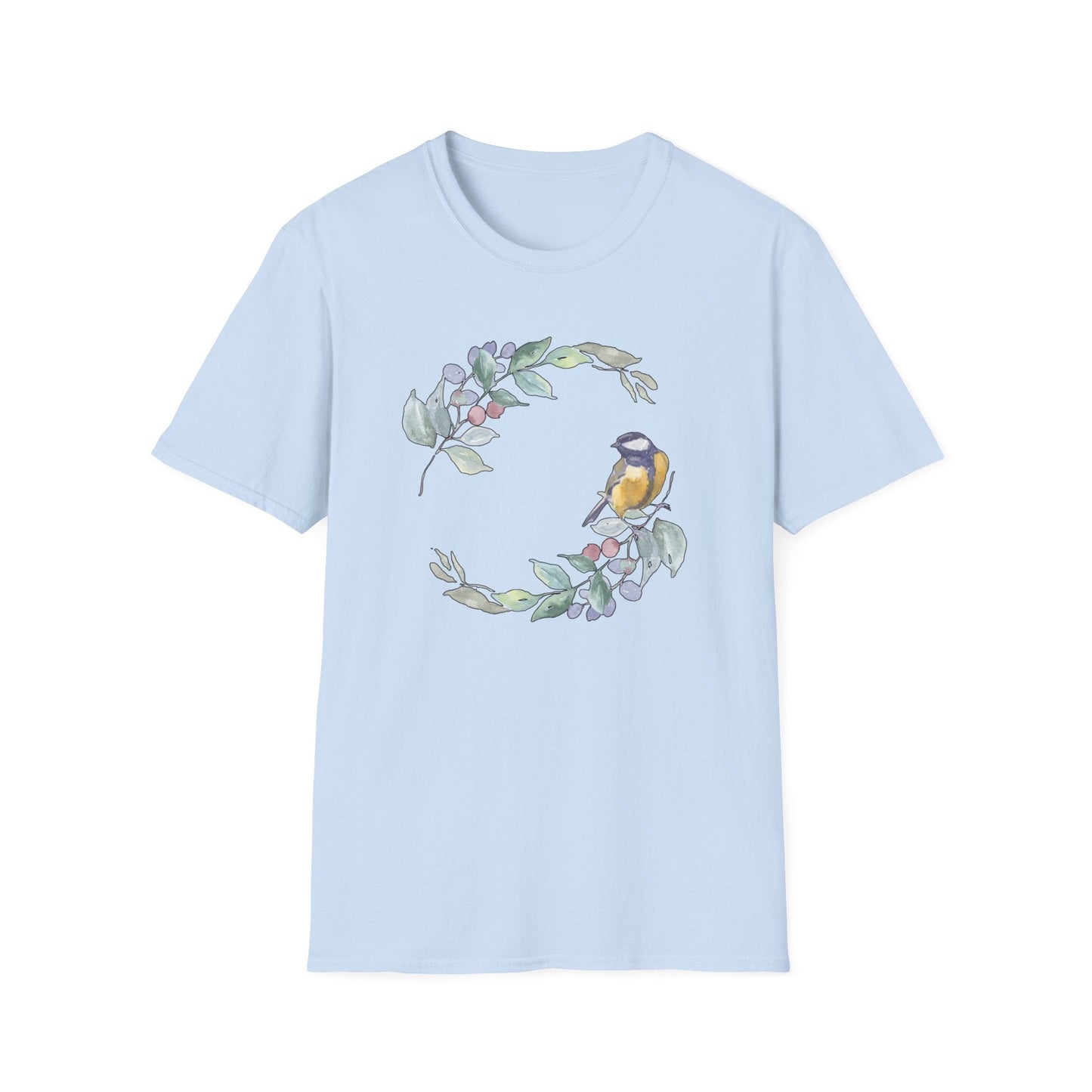 Watercolor Garden Bird T-Shirt