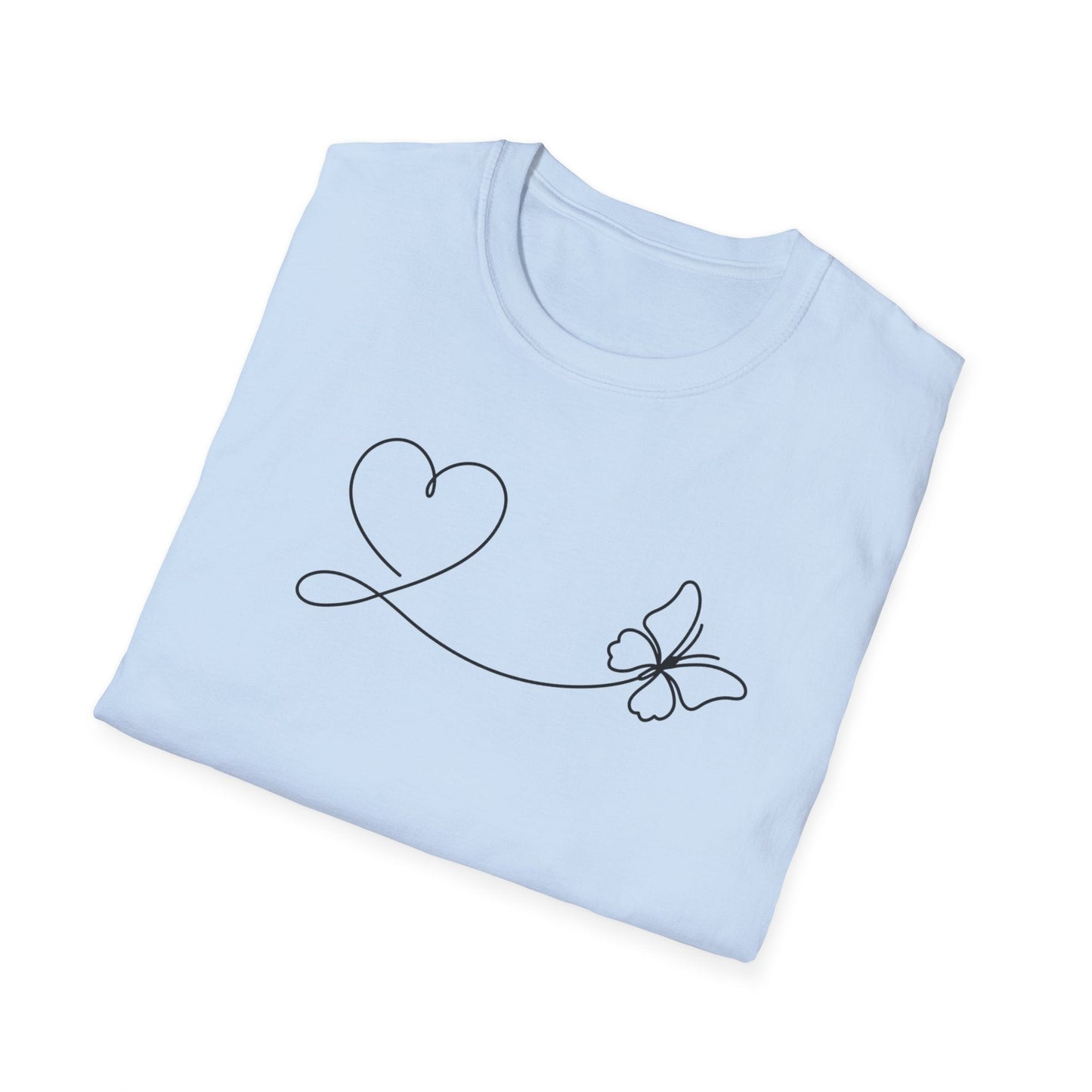 Lineart Heart & Butterfly T-Shirt