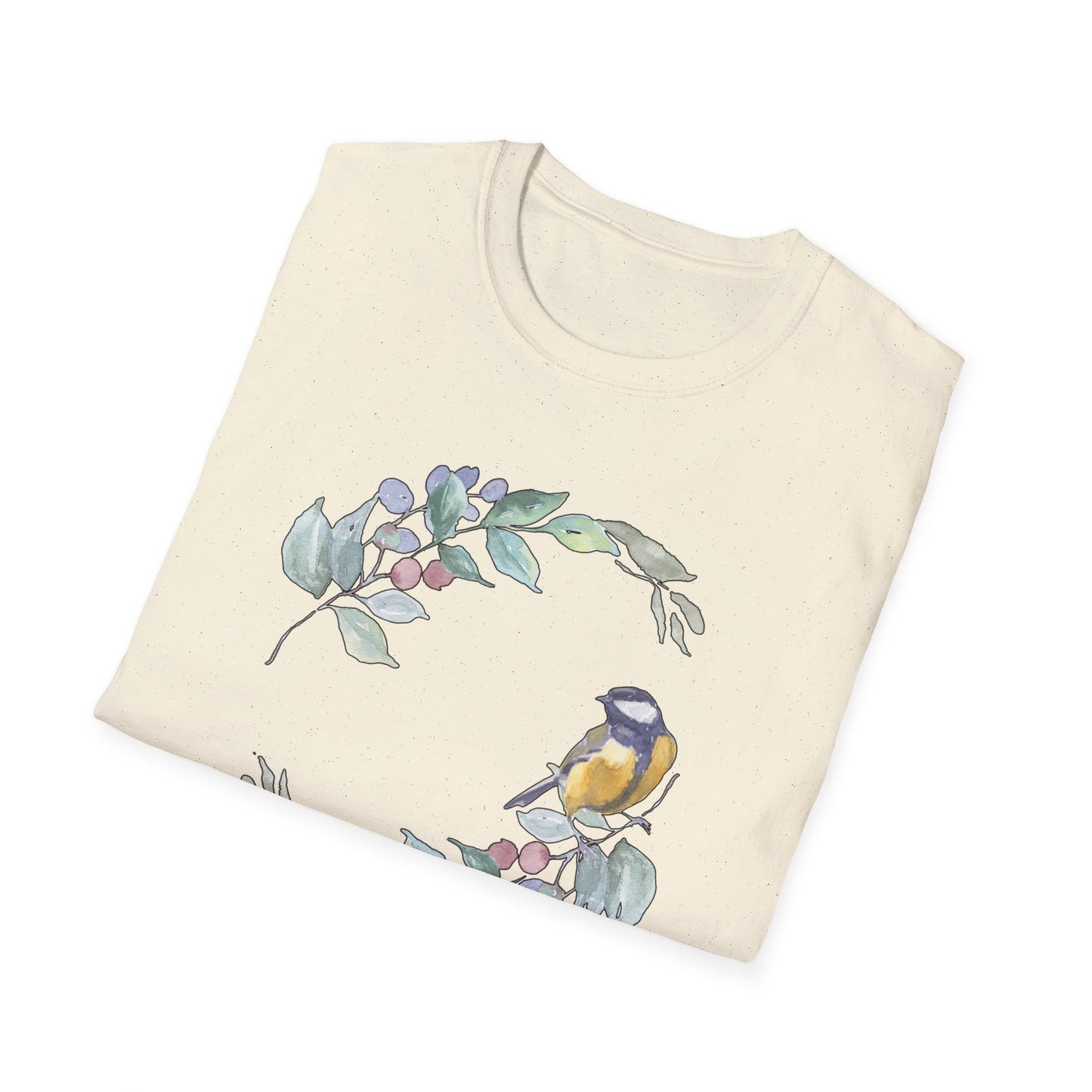 Watercolor Garden Bird T-Shirt