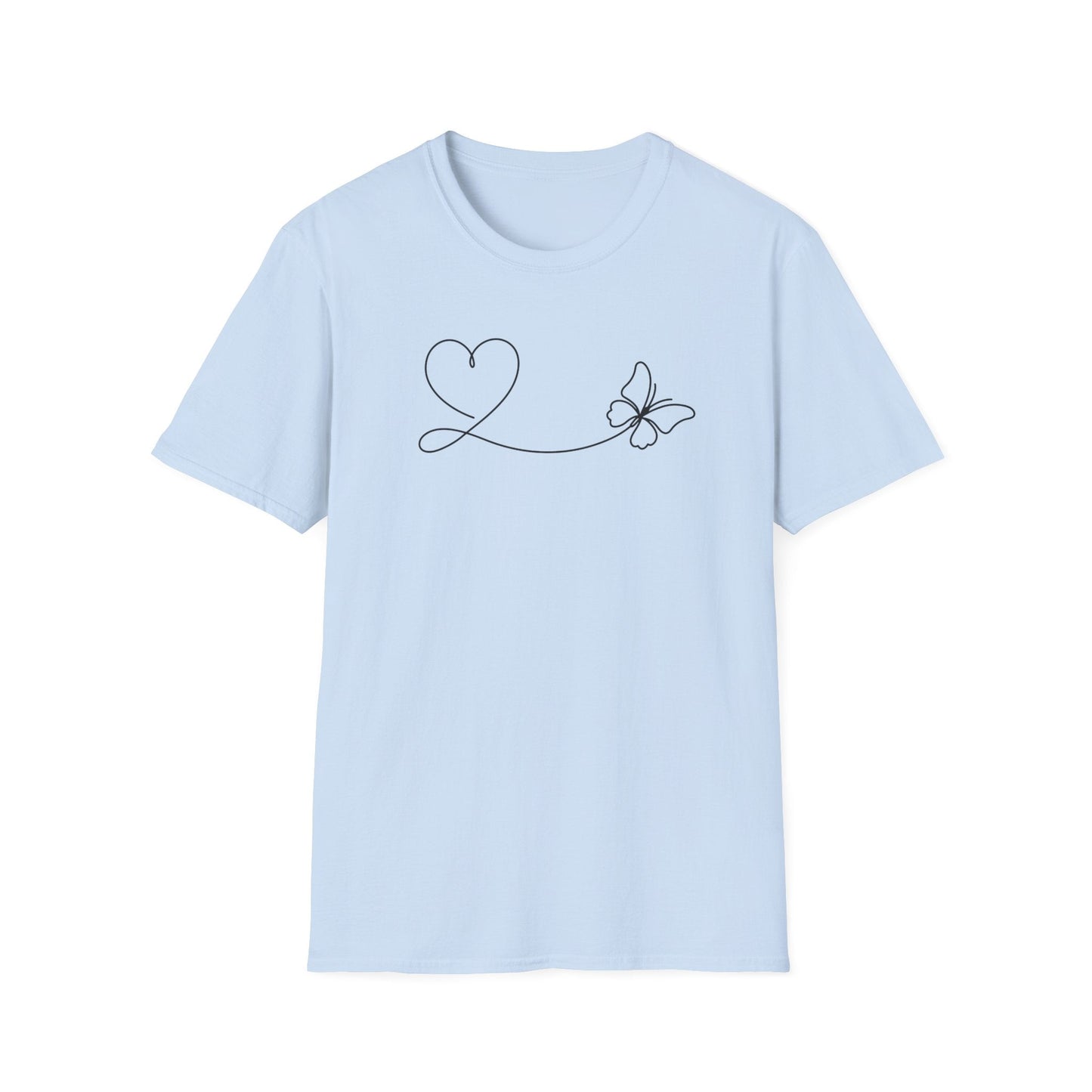 Lineart Heart & Butterfly T-Shirt