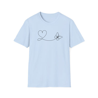 Lineart Heart & Butterfly T-Shirt