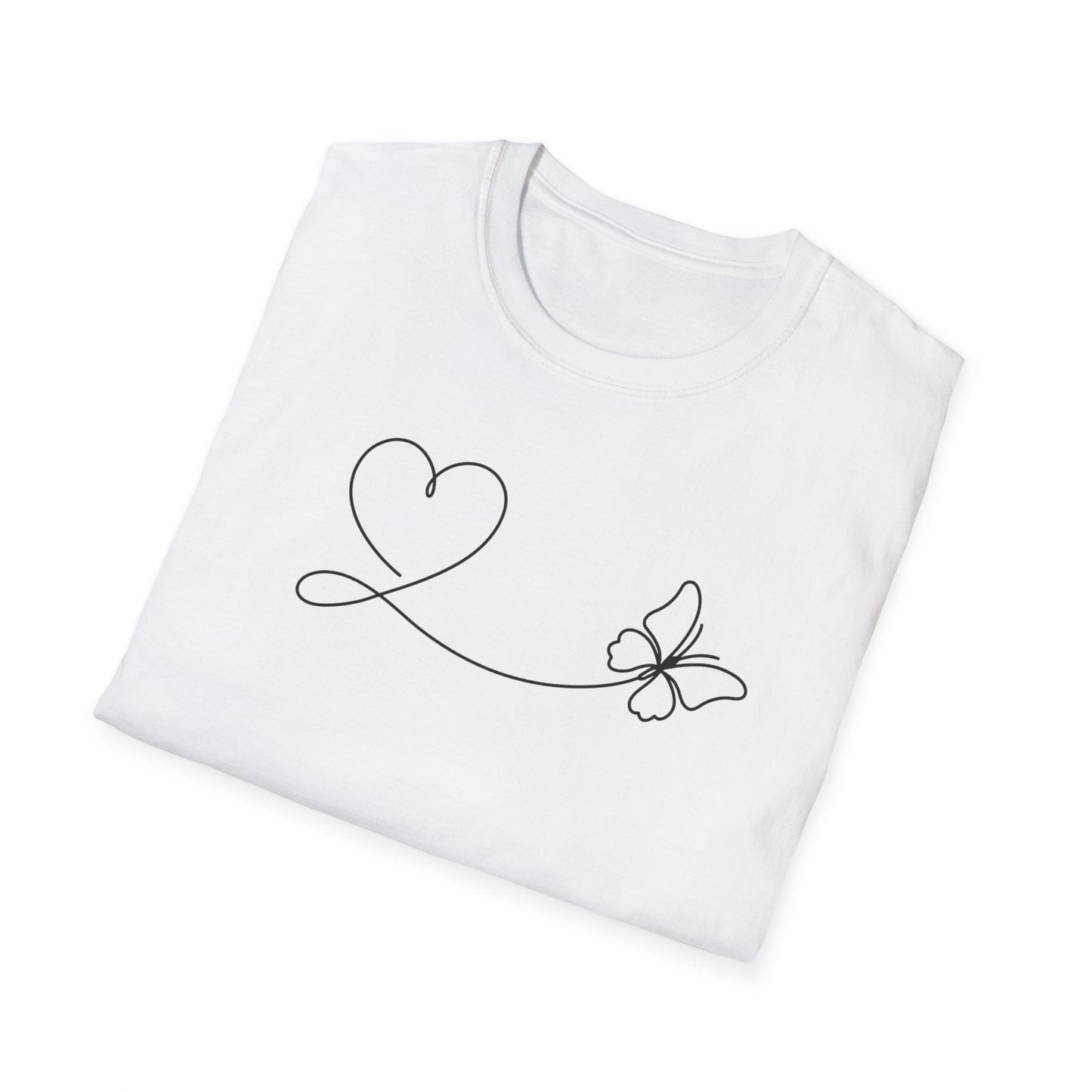 Lineart Heart & Butterfly T-Shirt