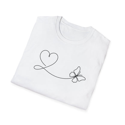 Lineart Heart & Butterfly T-Shirt