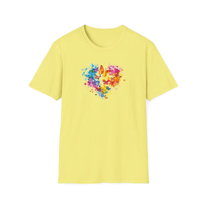 Distorted Colorful Heart T-Shirt