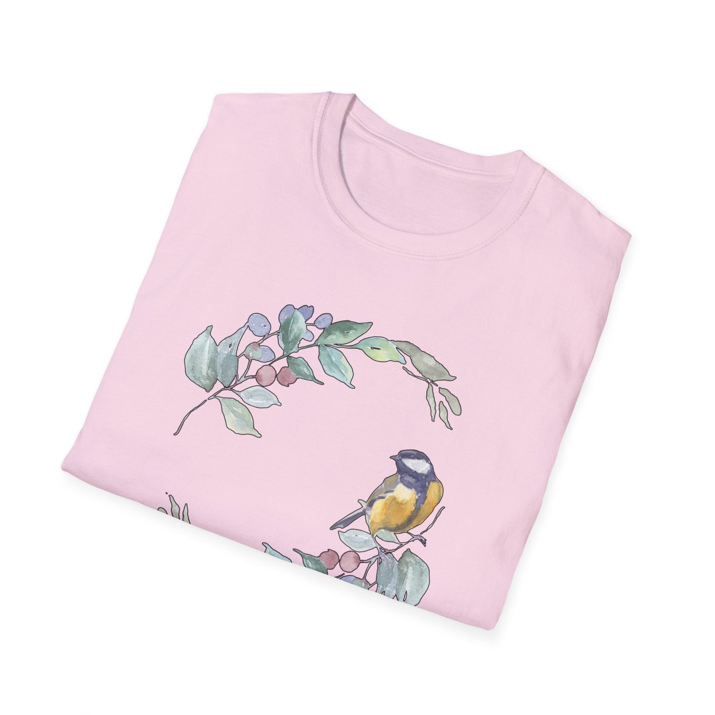 Watercolor Garden Bird T-Shirt