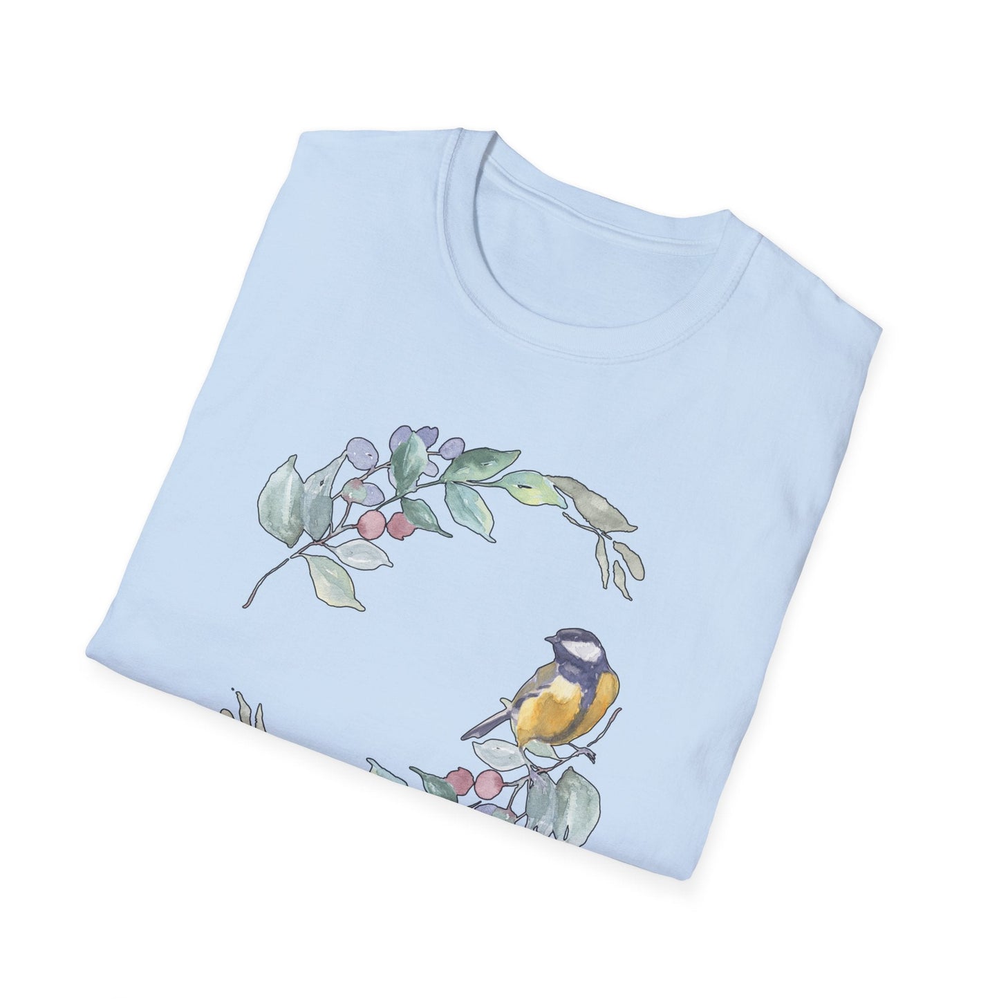 Watercolor Garden Bird T-Shirt