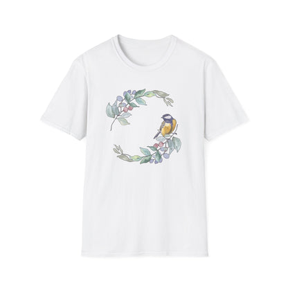 Watercolor Garden Bird T-Shirt