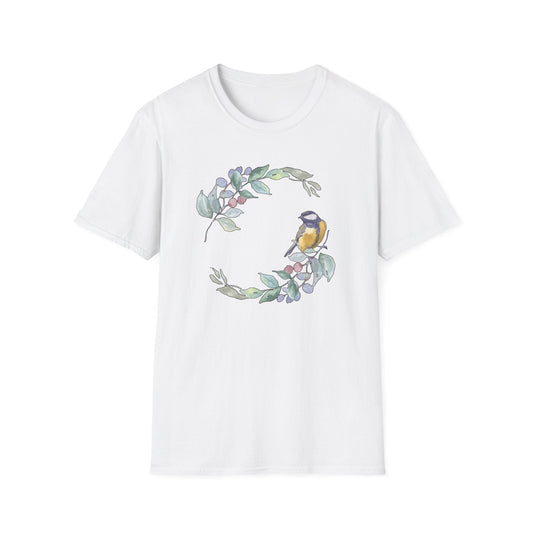 Watercolor Garden Bird T-Shirt