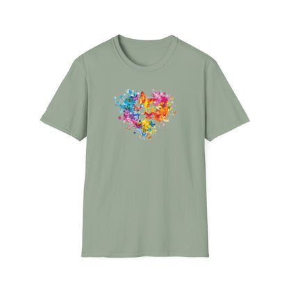 Distorted Colorful Heart T-Shirt