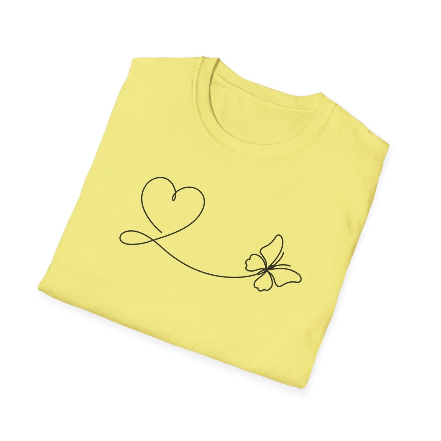 Lineart Heart & Butterfly T-Shirt