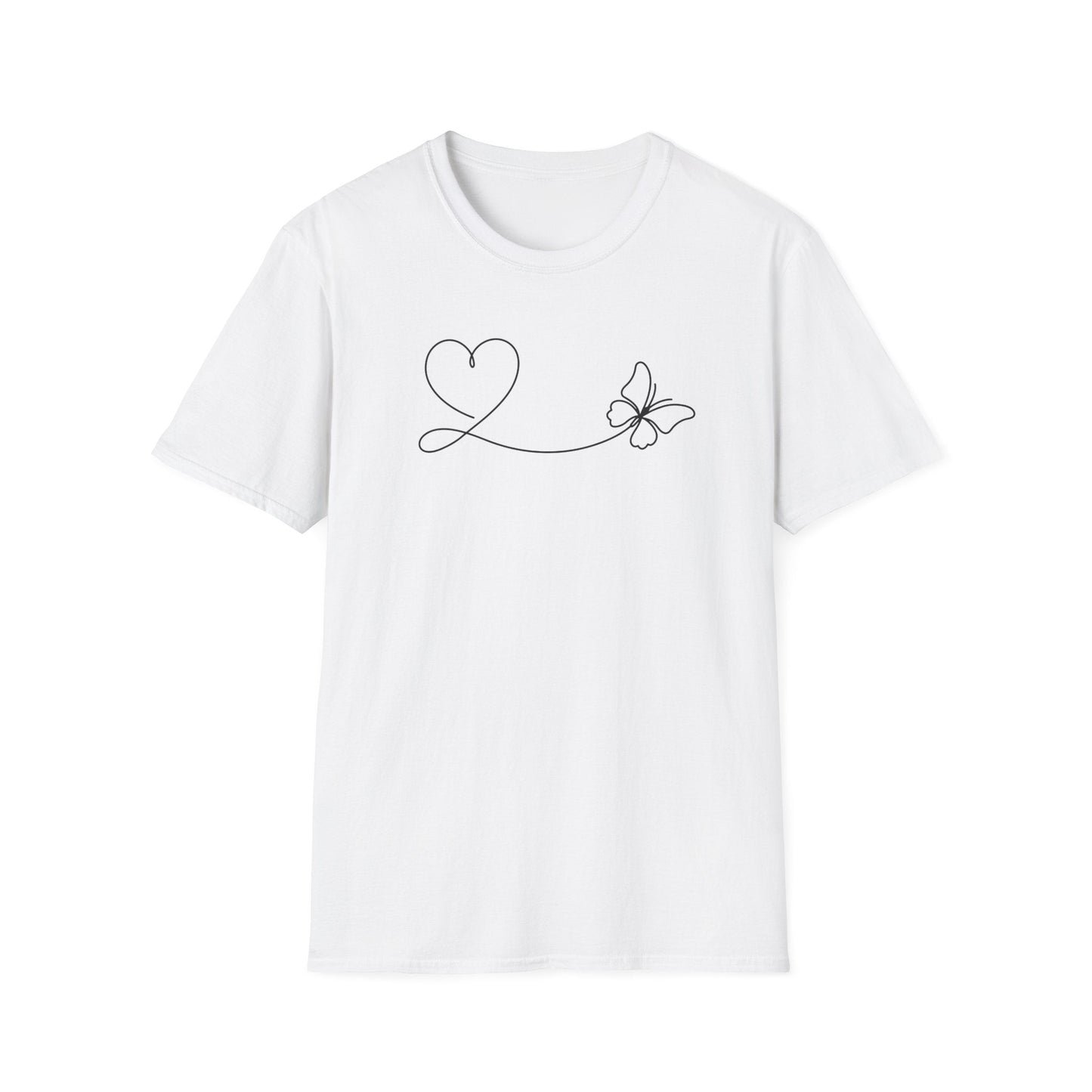 Lineart Heart & Butterfly T-Shirt