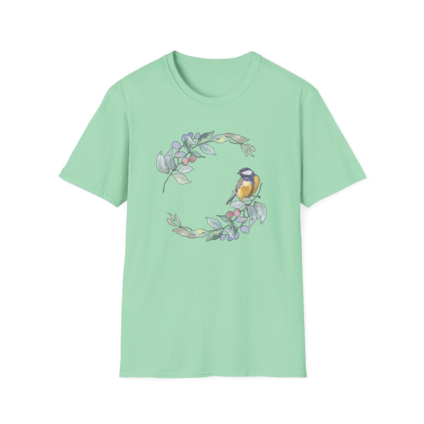 Watercolor Garden Bird T-Shirt