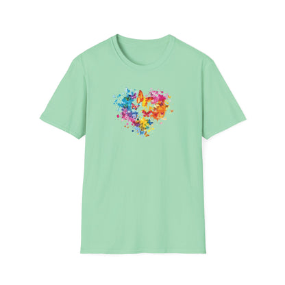 Distorted Colorful Heart T-Shirt