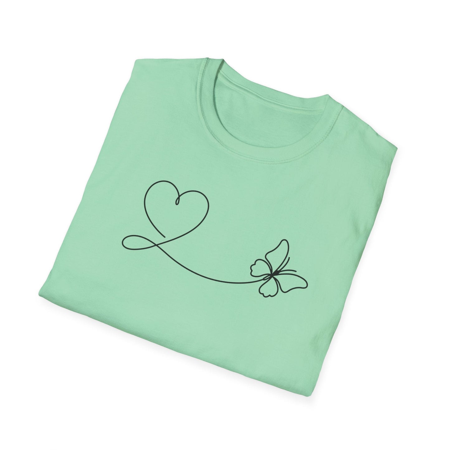 Lineart Heart & Butterfly T-Shirt