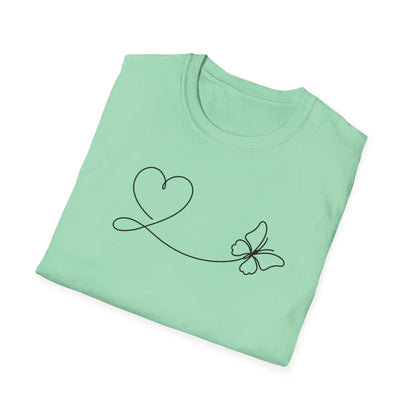 Lineart Heart & Butterfly T-Shirt
