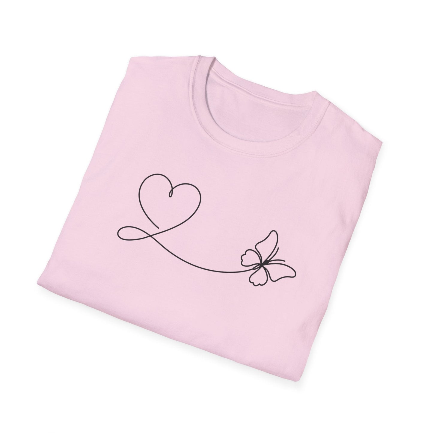 Lineart Heart & Butterfly T-Shirt