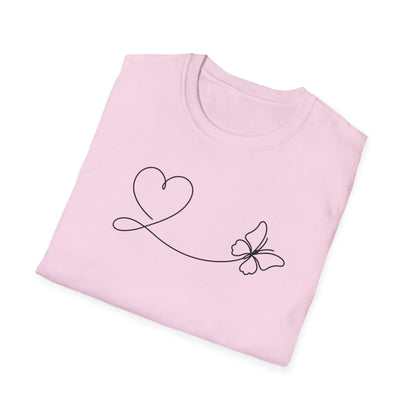 Lineart Heart & Butterfly T-Shirt