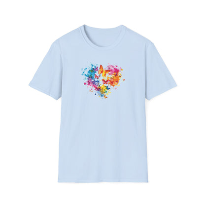 Distorted Colorful Heart T-Shirt