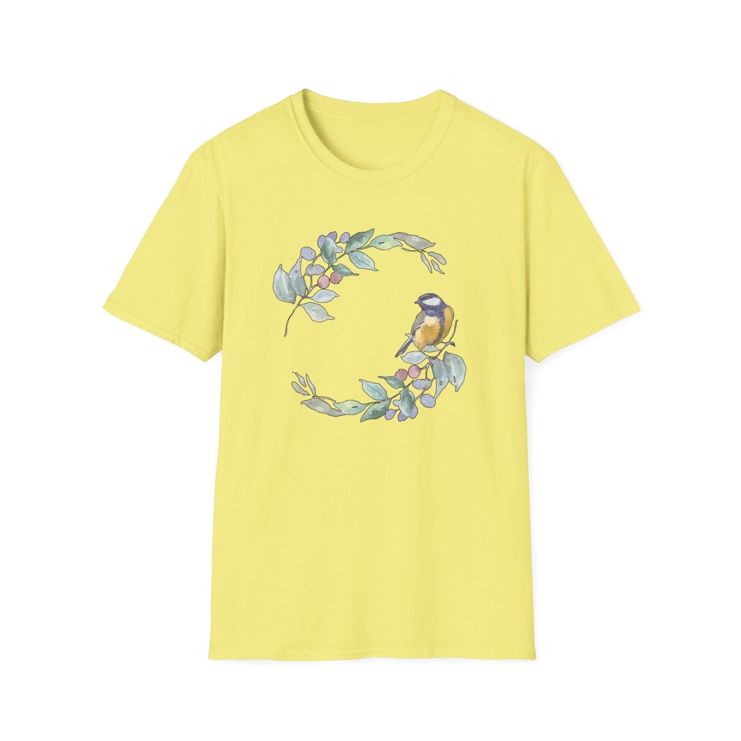 Watercolor Garden Bird T-Shirt