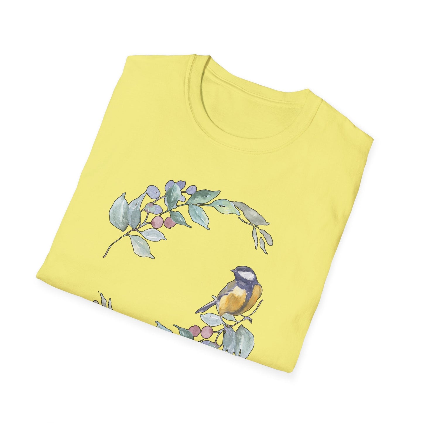 Watercolor Garden Bird T-Shirt