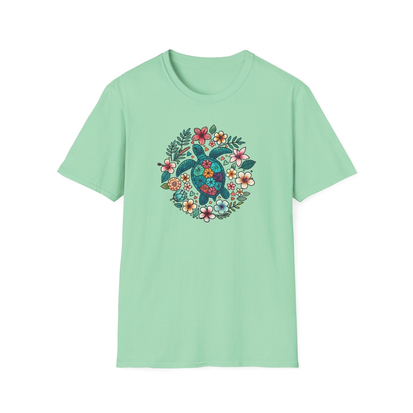 Floral Turtle T-Shirt