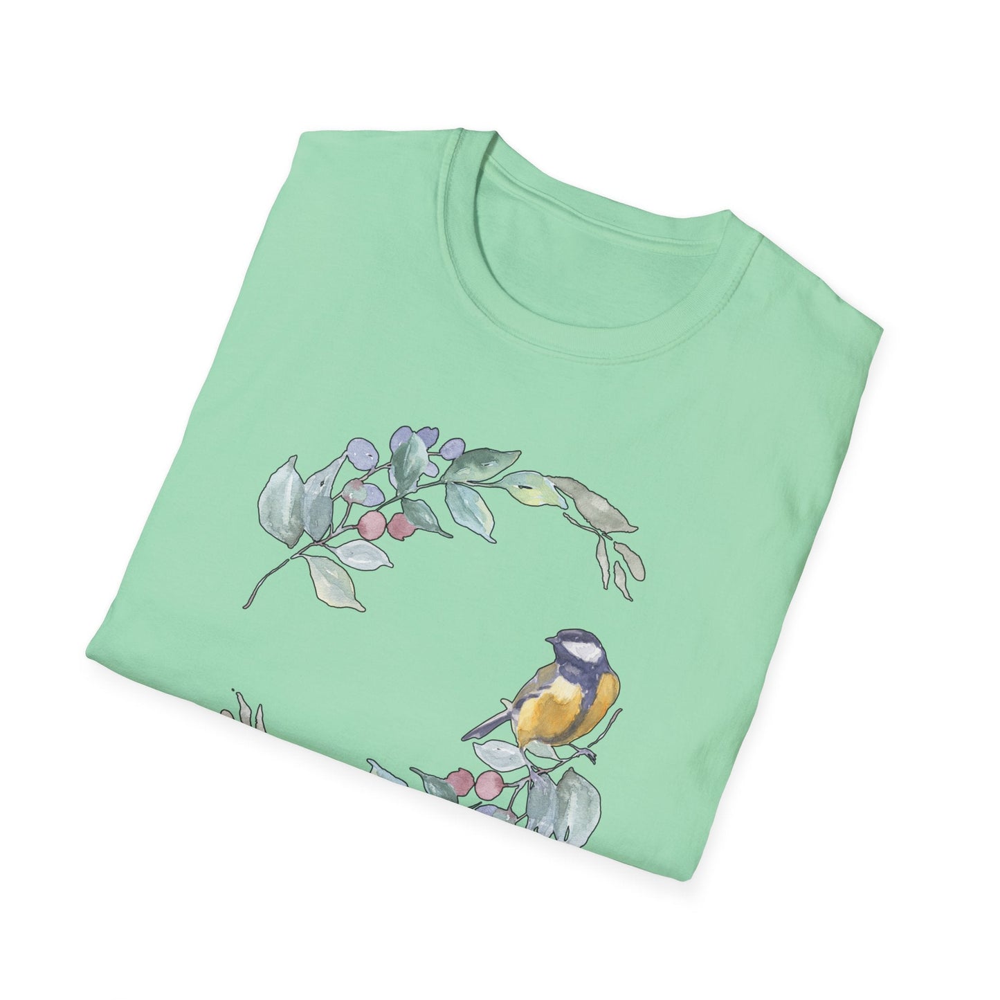 Watercolor Garden Bird T-Shirt