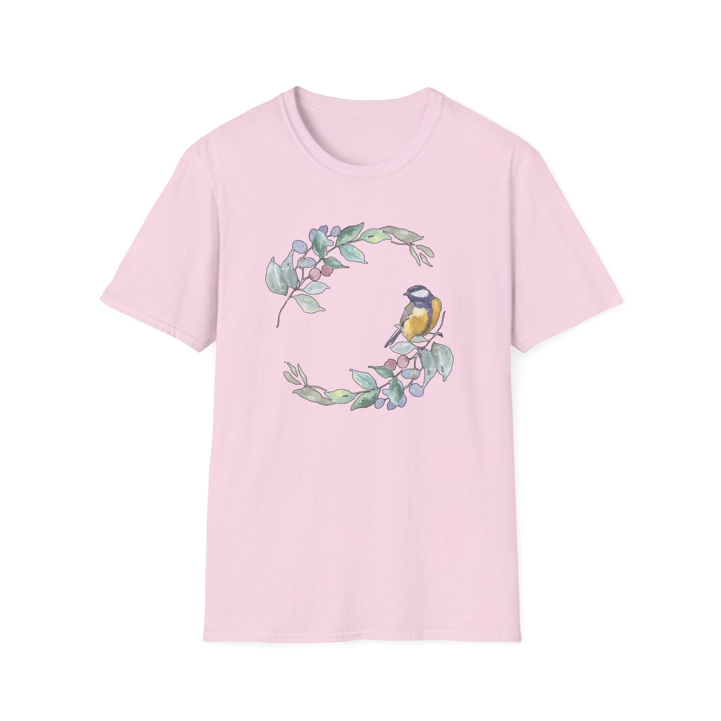 Watercolor Garden Bird T-Shirt