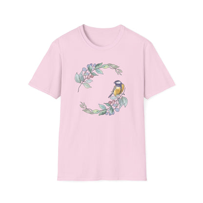 Watercolor Garden Bird T-Shirt