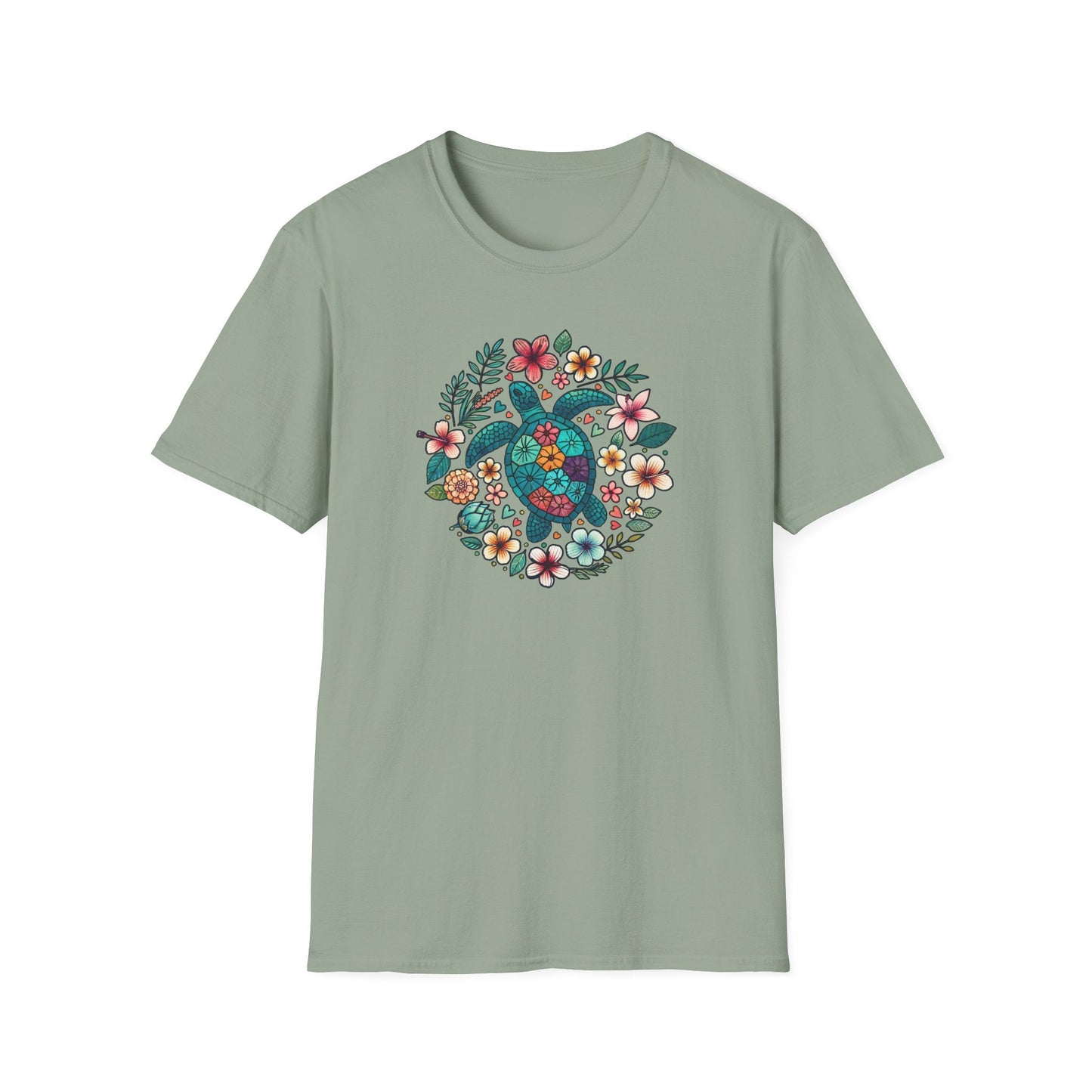 Floral Turtle T-Shirt