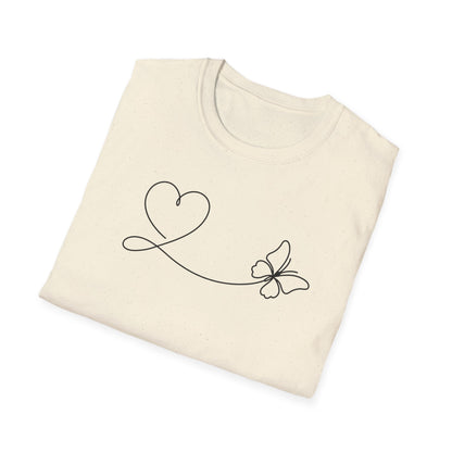 Lineart Heart & Butterfly T-Shirt